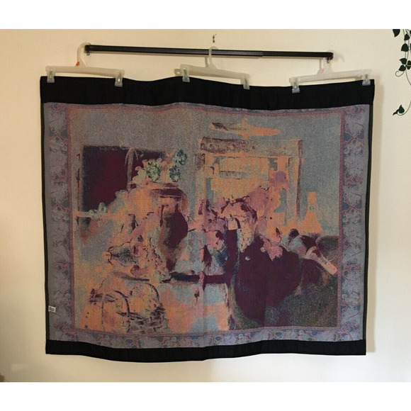 Large Wall Tapestry Wine & Roses Joseph Sulkowski Riddle Home & Gift 42x53" - Picture 7 of 10